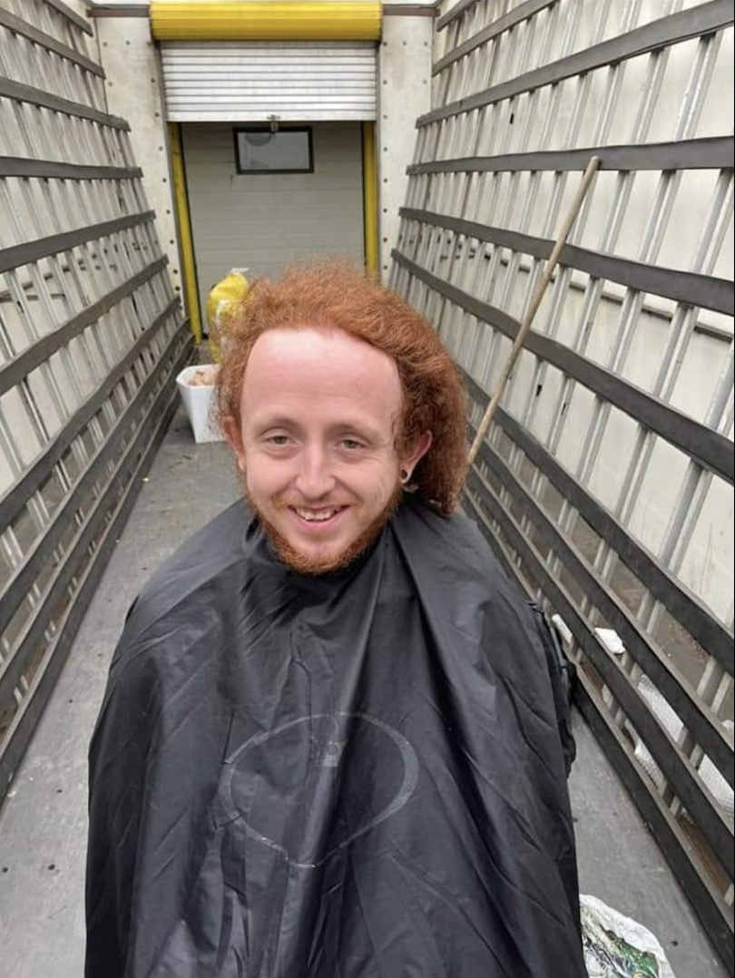 Chris with a full head of hair before his head shave