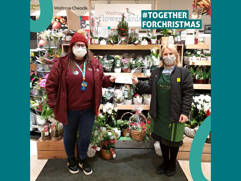 Waitrose & Partners Cheadle Hulme donated £333 to our Christmas appeal.