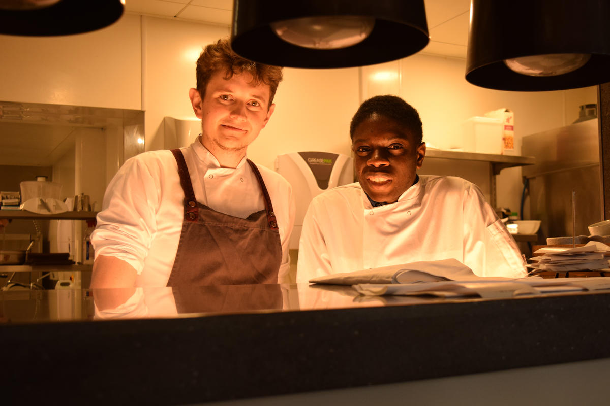 A student during his work experience and placement at Hilton Hotel