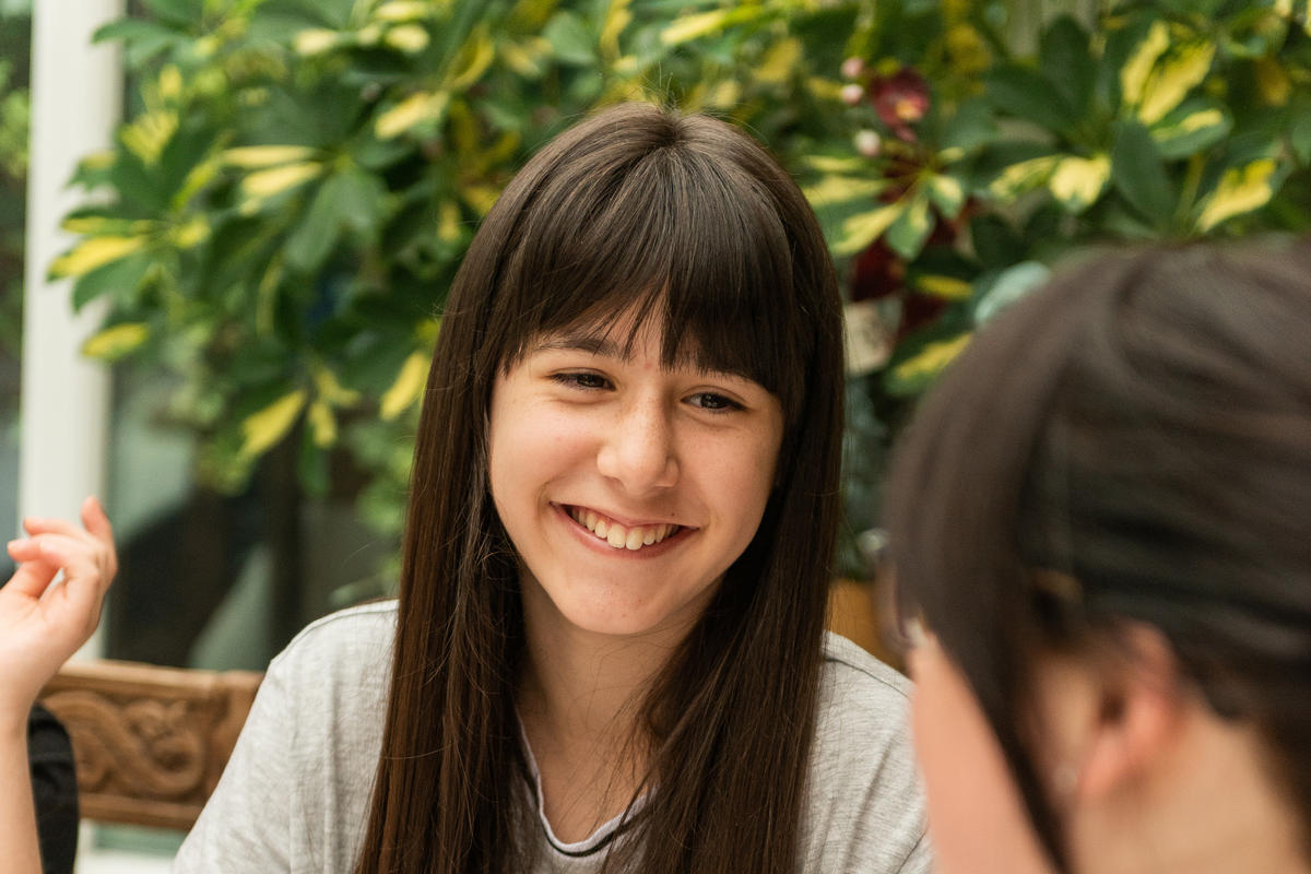 Girl smiling