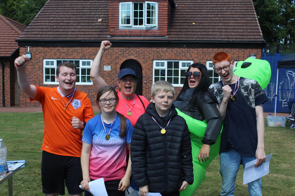 Aschroft School students at the closing ceremony of their Olympic-themed sports day.