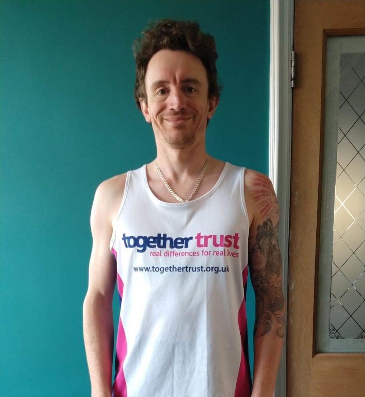 Oliver Hague running to support the Together Trust