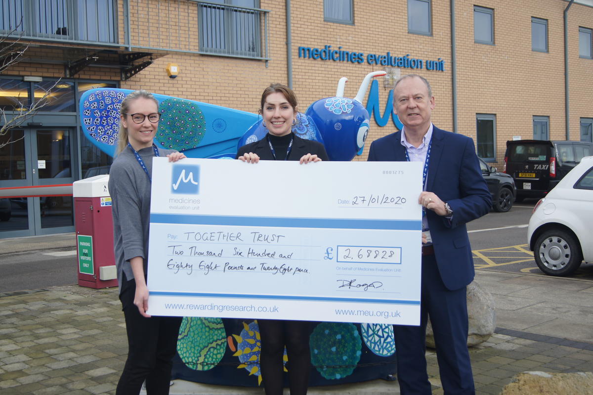 Stephanie Jones, Marketing Manager at MEU, Alicen Thorn, Corporate Fundraiser at the Together Trust,  David Rogers, MEU Director of Operations