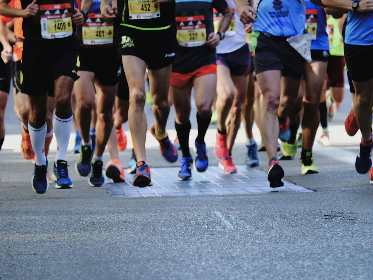 a selection of runners legs