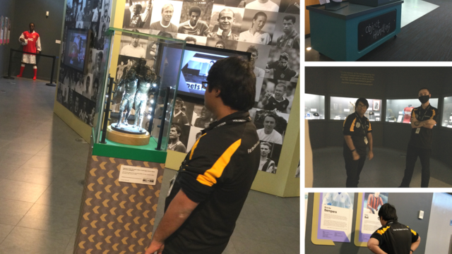 Photos of Humzah busy at the National Football Museum