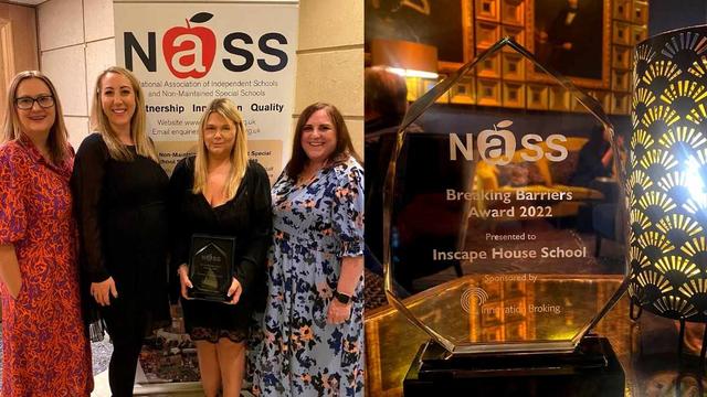 Inscape's team with the NASS Award at the ceremony