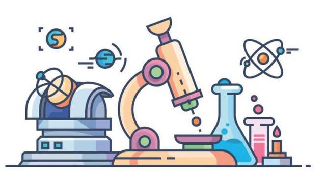 A cartoon drawing of scientific equipment