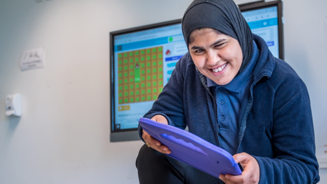 Female student smiling